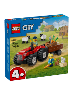 CITY 60461 TRATTORE AGRICOLO ROSSO CON RIMORCHIO E PECORE LEGO