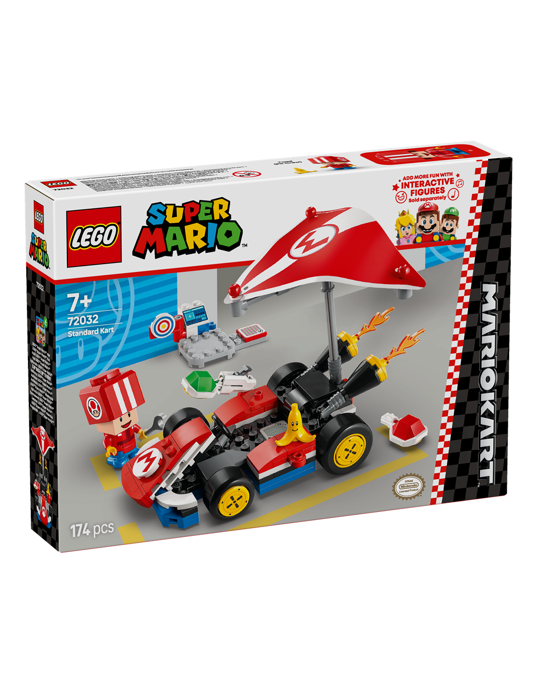 LEGO SUPER MARIO, KART STANDARD, MACCHINA DA COSTRUIRE CON TOAD, 7+ ANNI