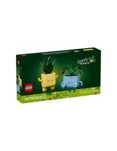 LEGO BOTANICALS 10349 PIANTINE FELICI, GIOCO CREATIVO, CON 2 VASI E FACCE INTERCAMBIABILI