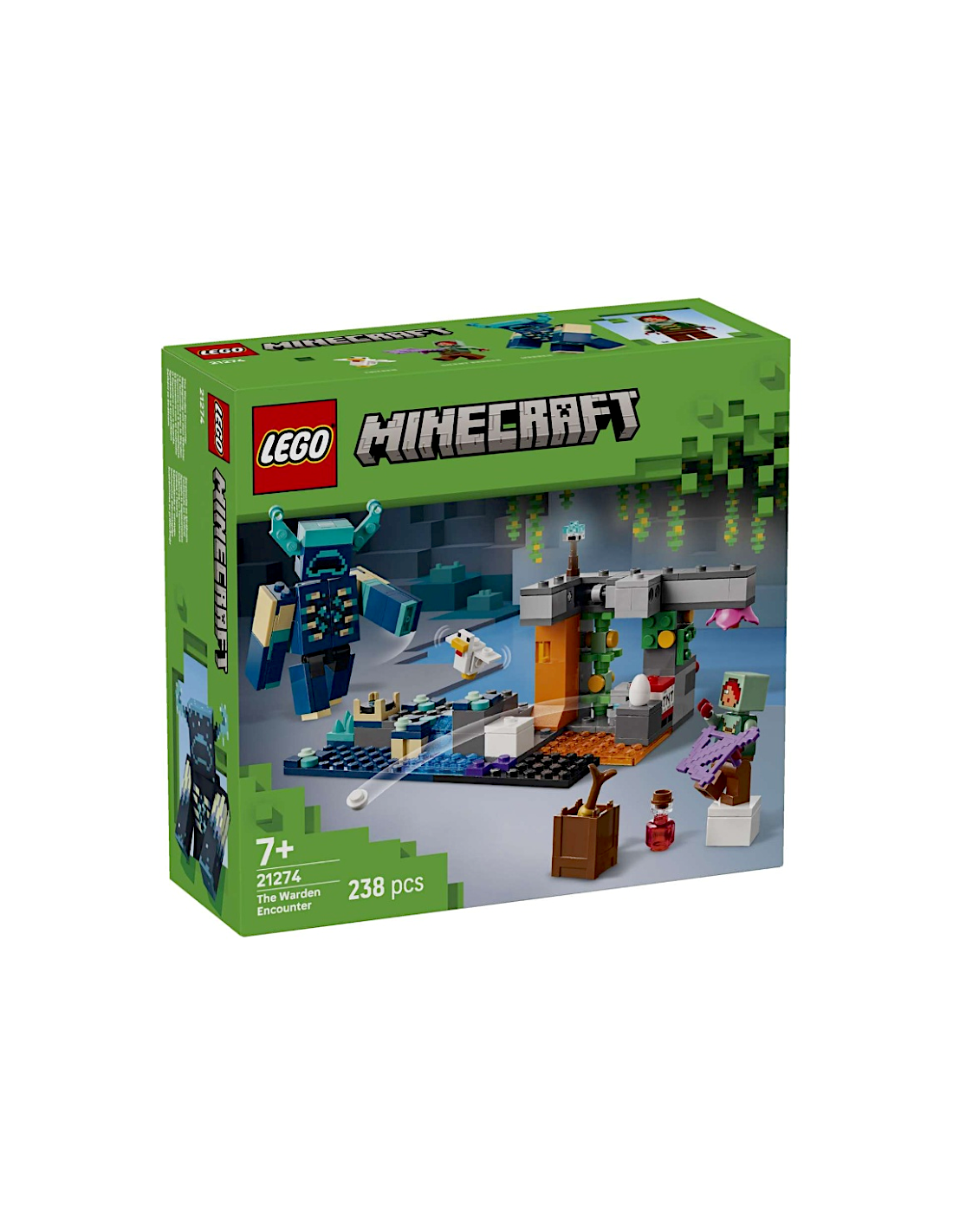 LEGO MINECRAFT 21274 INCONTRO CON IL SORVEGLIANTE, GIOCO INTERATTIVO +7 ANNI