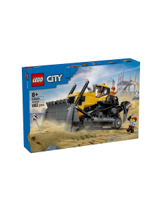 LEGO CITY 60466 BULLDOZER GIALLO CON ACCESSORI DA CANTIERE, PER BAMBINI +8 ANNI