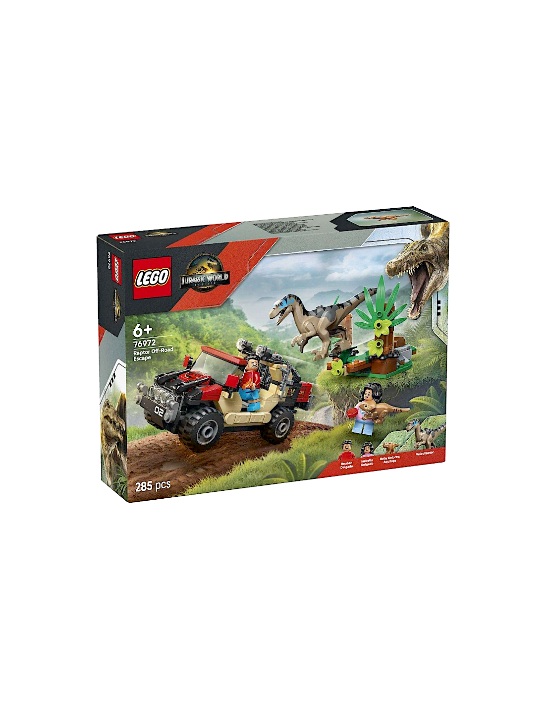 LEGO JURASSIC WORLD 76972 FUGA DAL RAPTOR SUL FUORISTRADA +6 ANNI