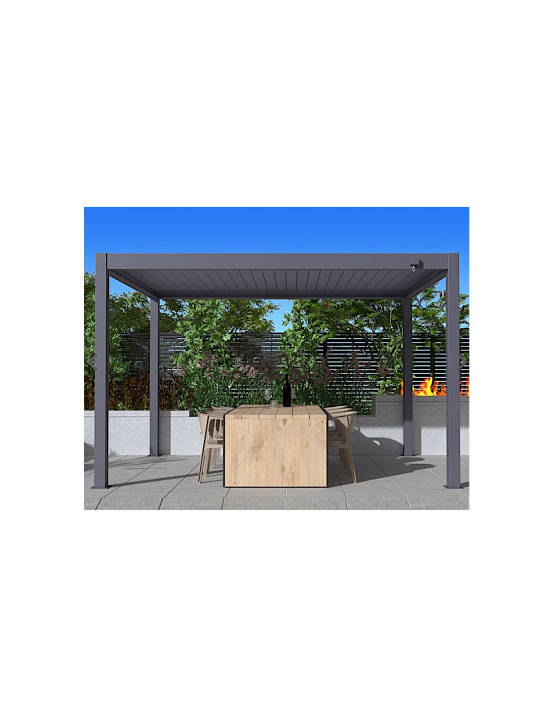 PERGOLA BIOCLIMATICA 3X6 H2,5MT ANTRACITE