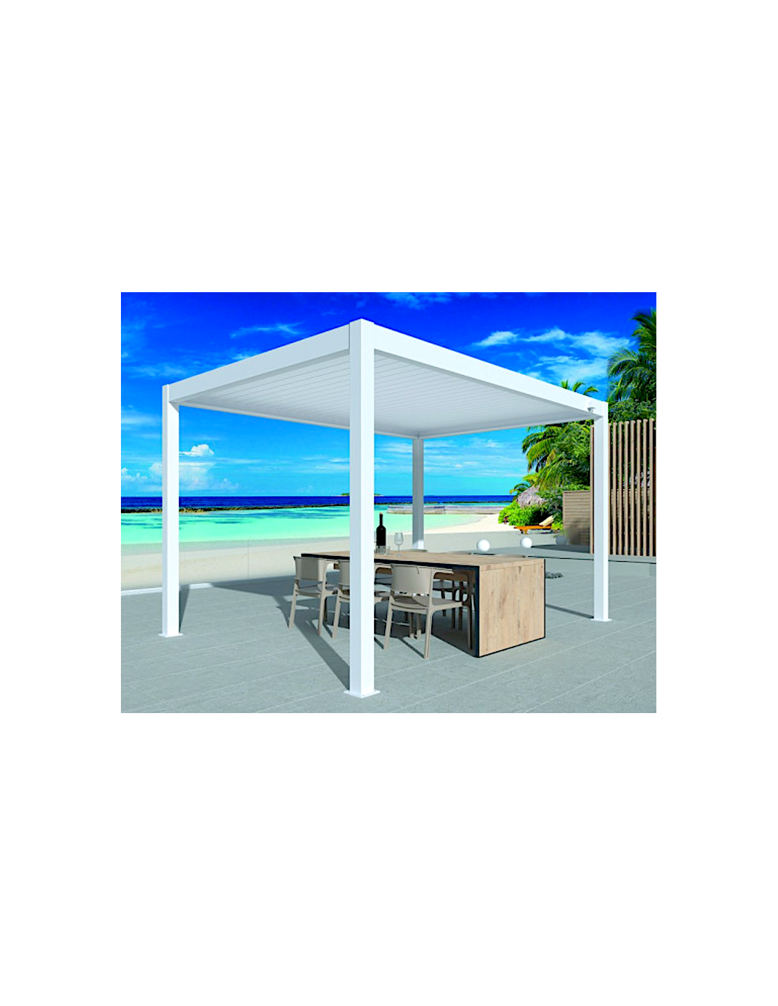PERGOLA BIOCLIMATICA 3X6 H2,5MT BIANCO
