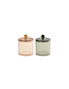 Contenitore porta cotton fioc 10x13 cm colori assortiti