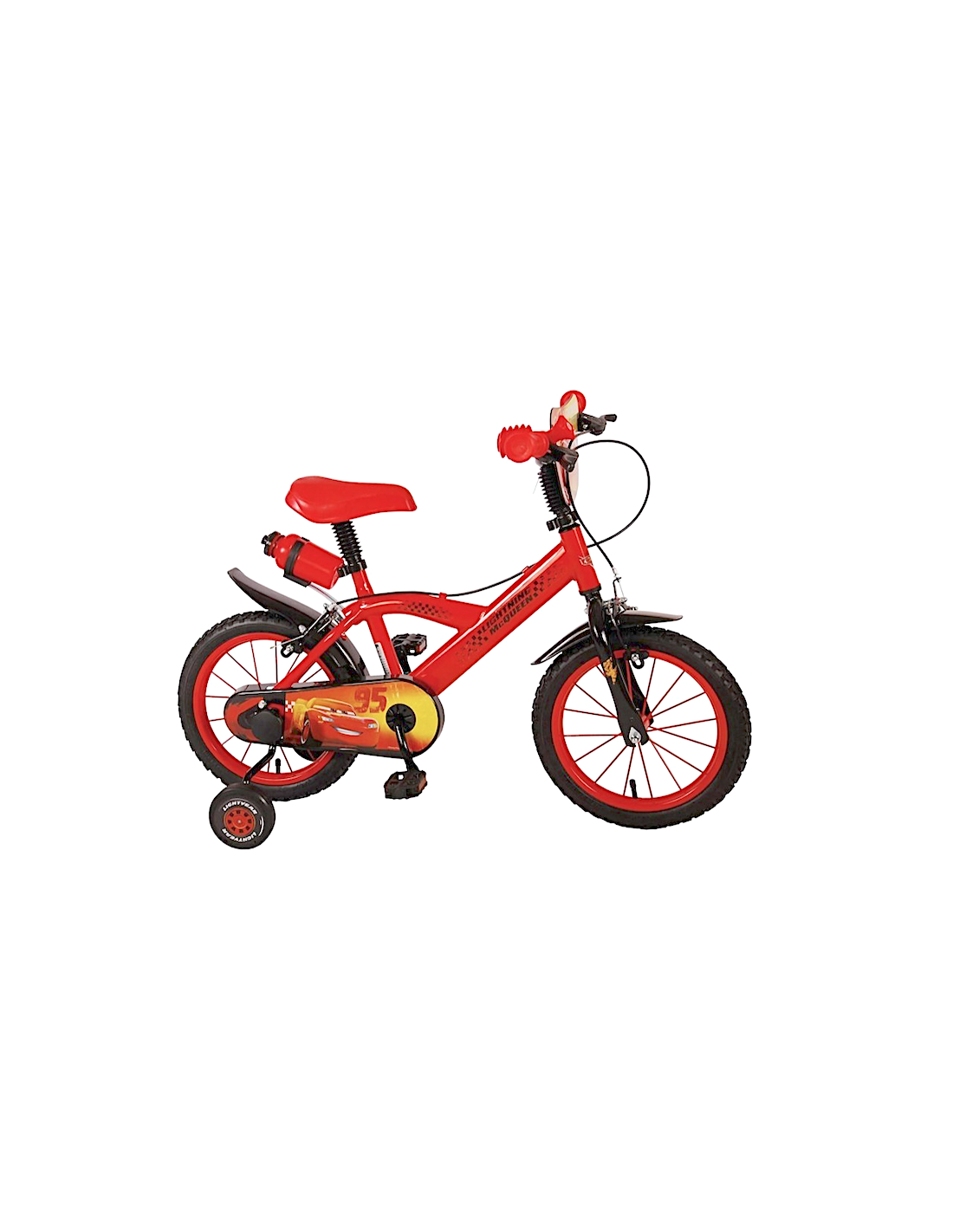 Bici 14 pollici Cars Disney, bicicletta bambini 4-6 anni, bici con rotelle Cars, bici Disney originale, bici 14"