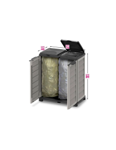 RIPONI PATTUMIERA SABBIA/GRAFITE 76X46CM H89CM