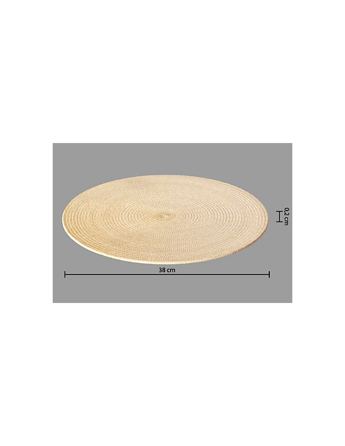 Tovaglietta da tavola tonda intrecciata – Colore beige