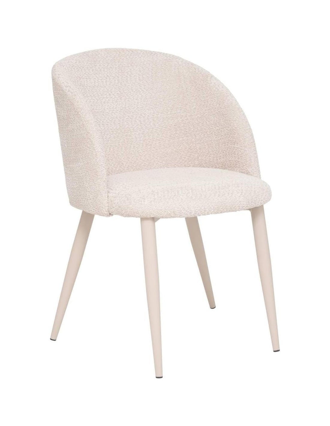 Sedia da Interno Celeste in tessuto Boucle beige – Atmosphera