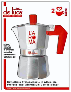 CAFFETTIERA ALLUMINIO 2TZ MANICO ROSSO
