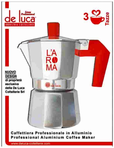 CAFFETTIERA ALLUMINIO 3TZ MANICO ROSSO