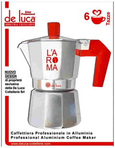 CAFFETTIERA ALLUMINIO 6TZ MANICO ROSSO