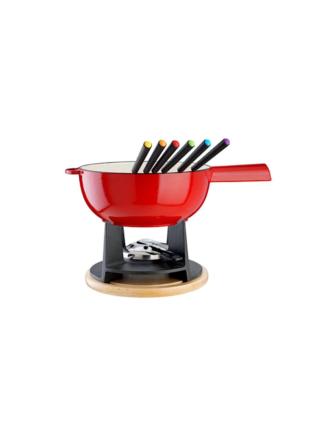 SET FONDUTA FORMAGGIO 11PZ GHISA ROSSO 070211