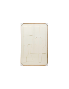 QUADRO TELA 205662 YELENA 116X75CM BIANCO