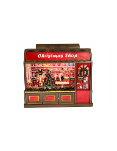 XMAS SHOP CON LED+MUSICA 23,8X7,9X21CM