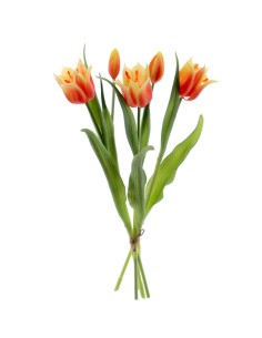 MAZZO 2753-15 3 TULIPANI ARANCIO CON BOCCIOLI
