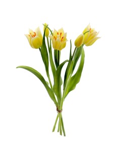 MAZZO 2753-02 3 TULIPANI GIALLI CON BOCCIOLI