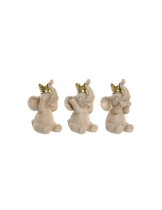 Figura Orientale DKD Home Decor Beige e Dorato in Resina 12 x 21 x 12 cm