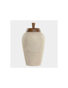 Vaso in Terracotta 25x45 cm con Tappo in Mango