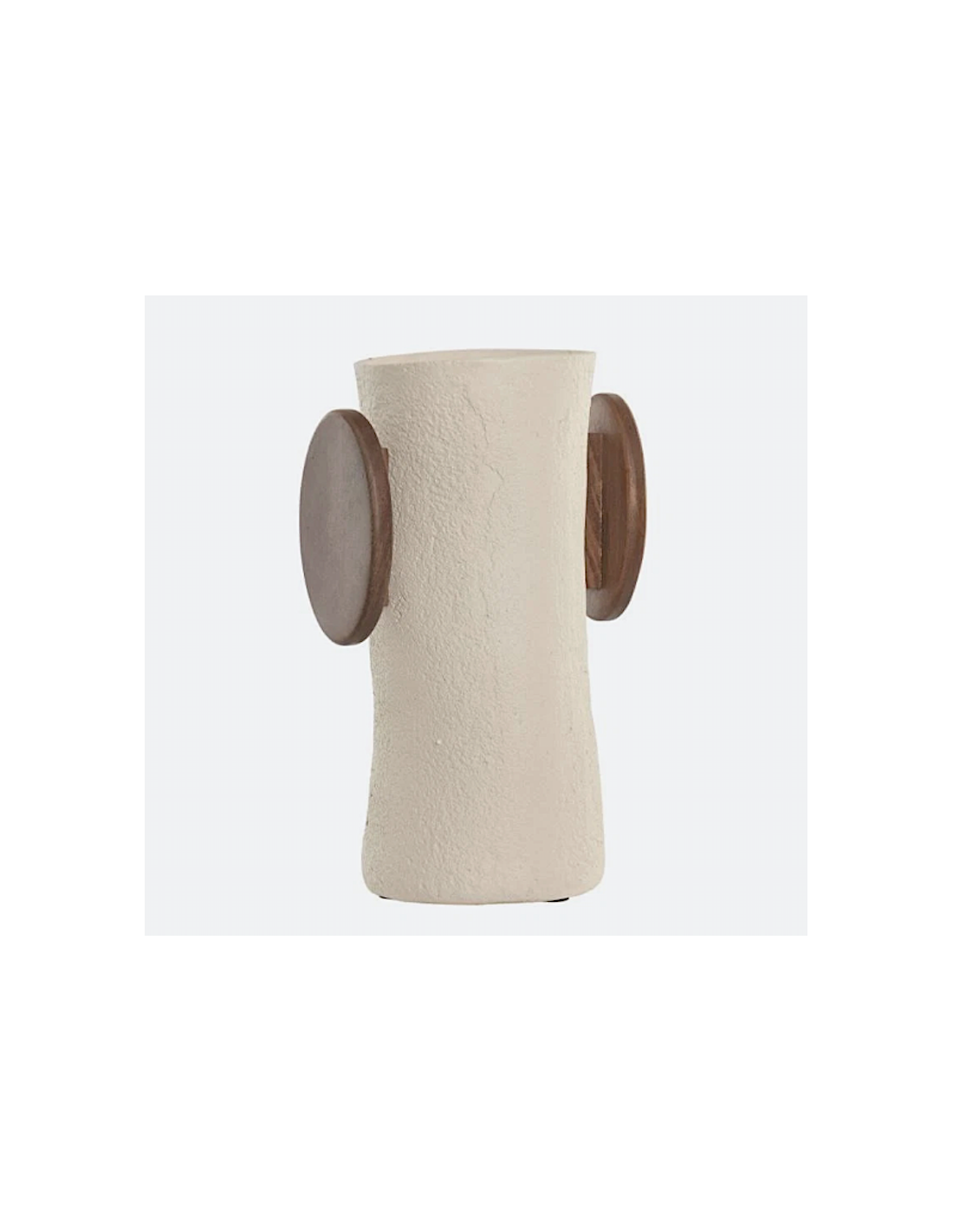 Vaso Home ESPRIT Marrone e Beige in Legno di Mango e Cartapesta