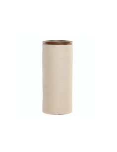 Vaso Home ESPRIT Marrone e Beige in Legno di Mango e Cartapesta