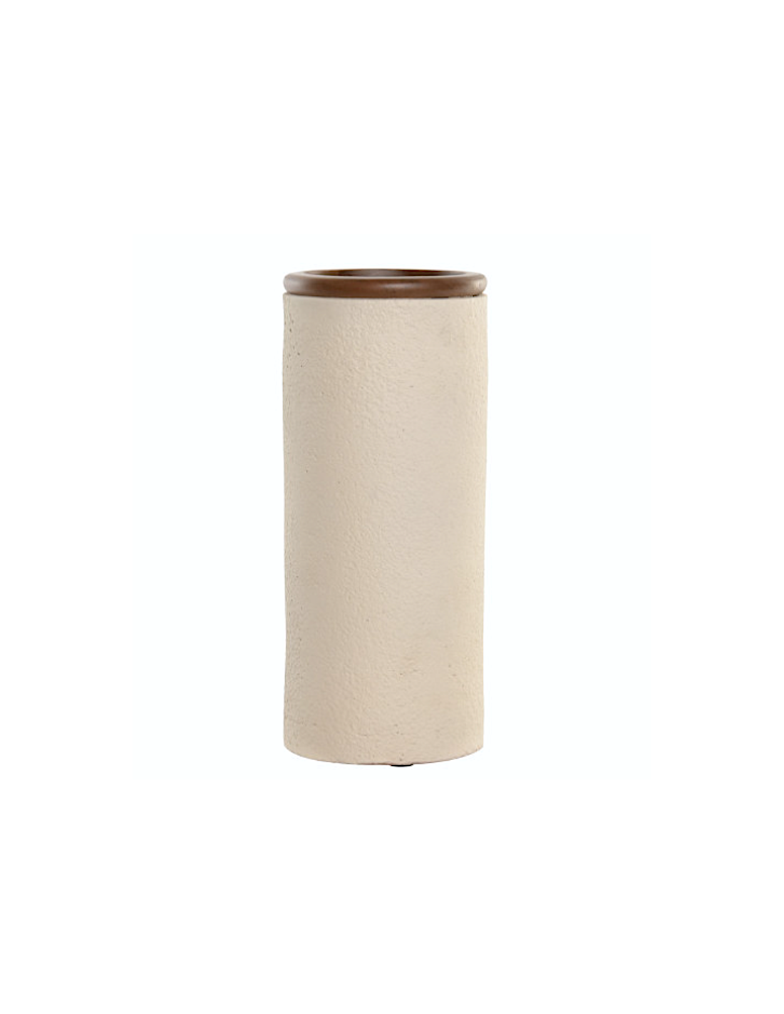 Vaso Home ESPRIT Marrone e Beige in Legno di Mango e Cartapesta