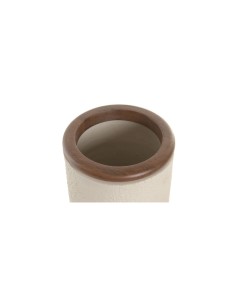 Vaso Home ESPRIT Marrone e Beige in Legno di Mango e Cartapesta