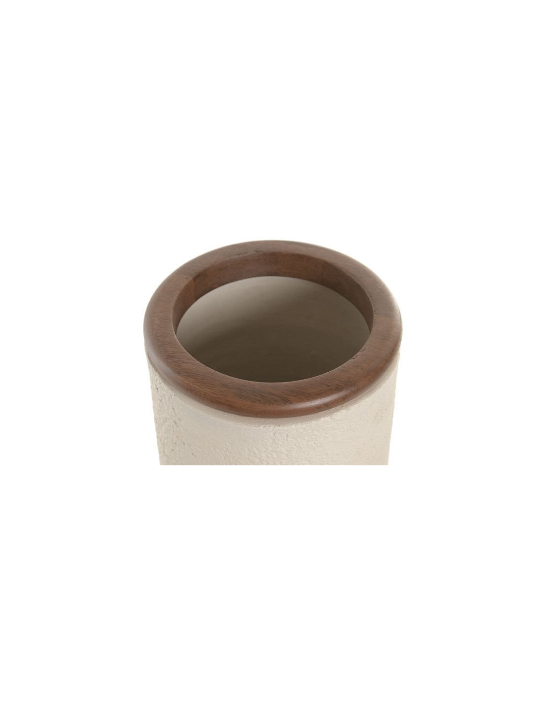 Vaso Home ESPRIT Marrone e Beige in Legno di Mango e Cartapesta