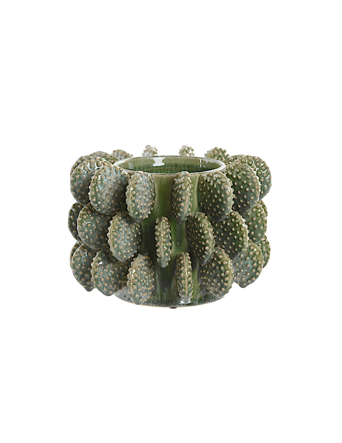Vaso in Gres 24x24x17 cm Cactus Green