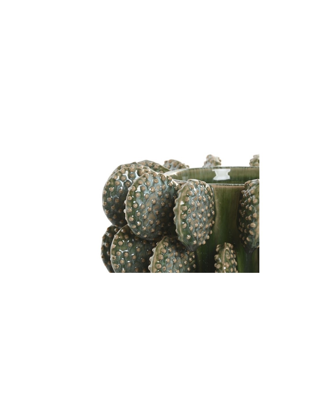 Vaso in Gres 24x24x17 cm Cactus Green