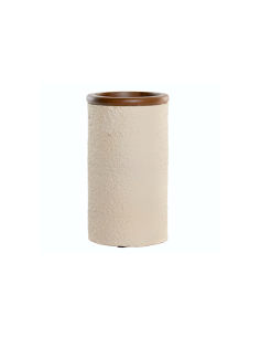 Vaso in Terracotta con Dettagli in Mango 16x30 cm