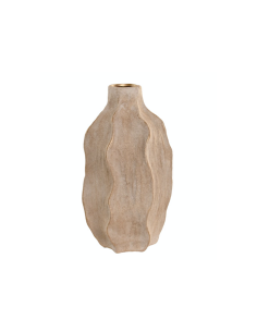 Vaso Onde in Ceramica Beige 16x30 cm