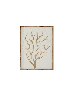 Quadro Albero in Cartapesta 60x80 cm Bianco