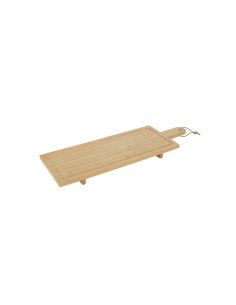 Tagliere da servizio Rio, bambù naturale, rettangolare, 60x20 cm, spesso 3,5 cm, elegante e resistente